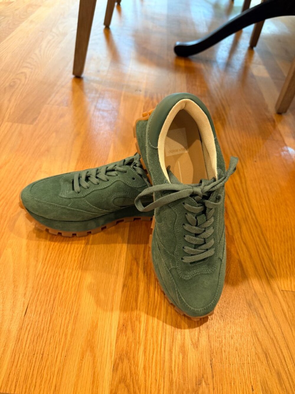 Dolce Vita Tricia Sneakers – Dark Green Suede – Size 8